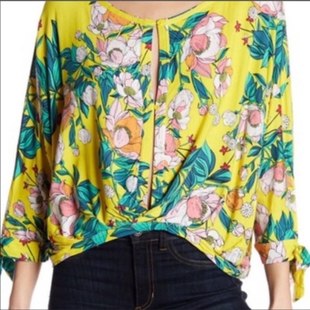 FREE PEOPLE FLORAL TOP